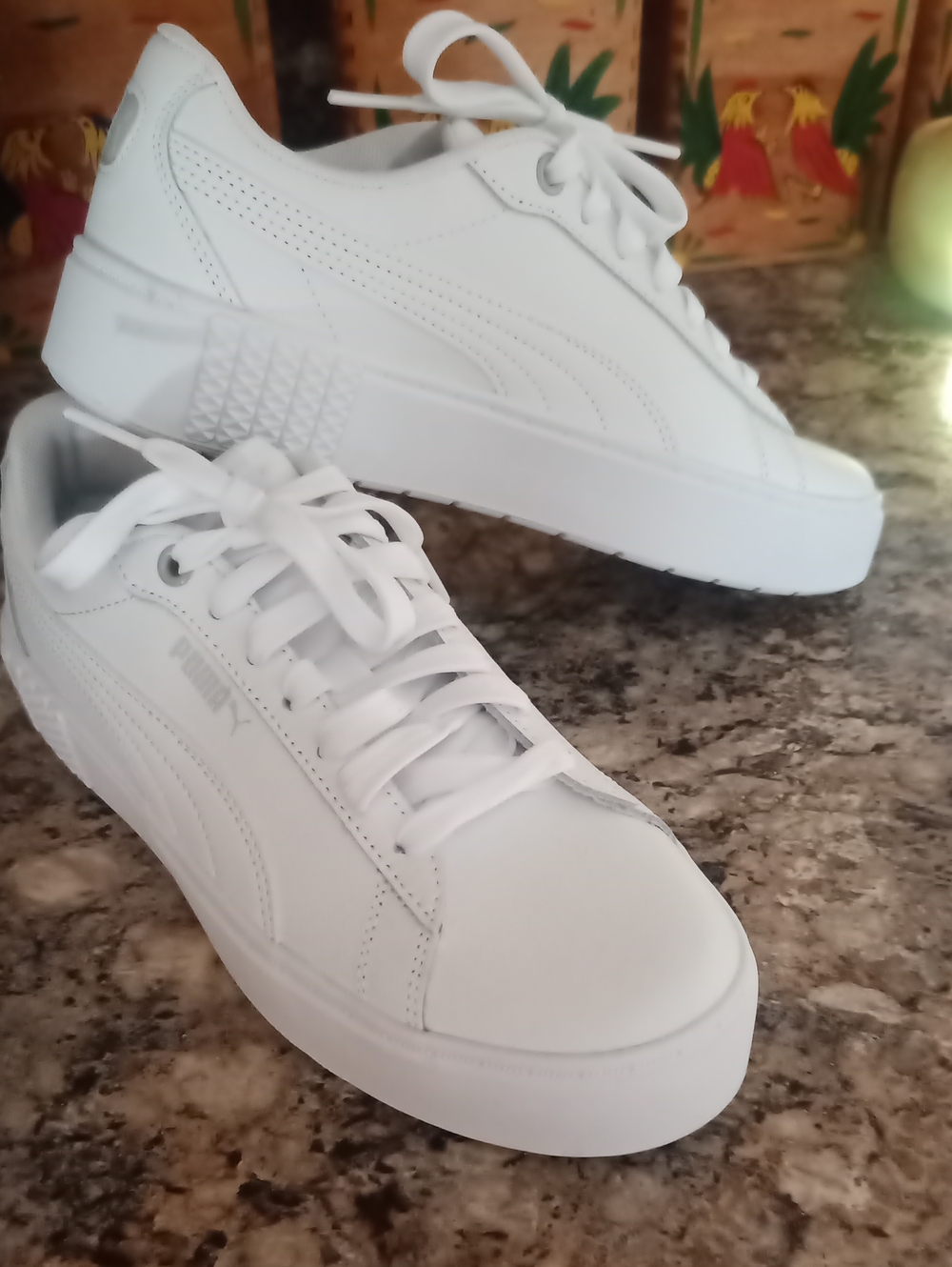 Puma Women’s White Platform Lace-Up Sneakers NWOT!
